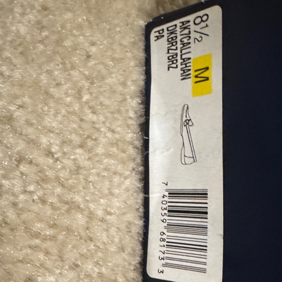 Anne Klein Brown Croc-Patterned Loafers with Gold Detail - Picture 8 of 9